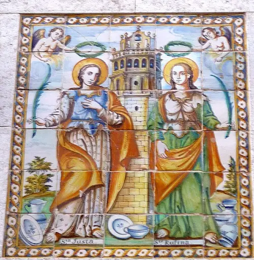Retablo cerámico de las Santas Justa y Rufina